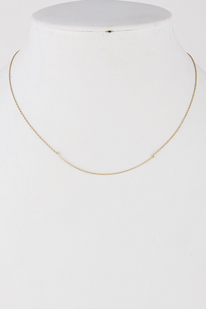 Simple Thin Curved Bar Necklace 6IBF4